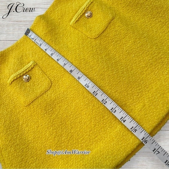 J.Crew canary yellow boucle lady jacket + matching mini skirt *shop@iamwarrior - Picture 14 of 16